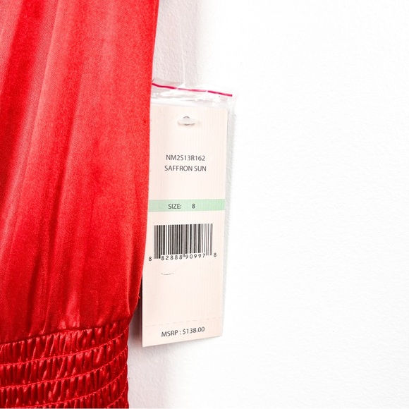 Nanette Lepore Blood Orange High Neck Sleeveless Formal Dress - Picture 3 of 13